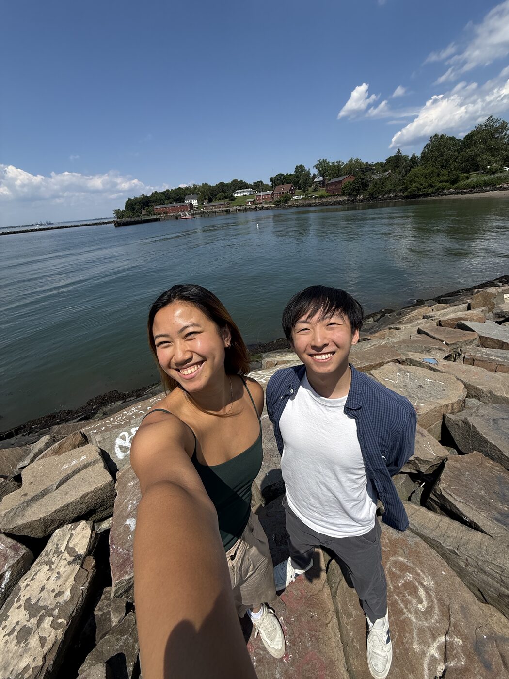 Hillary and Brendan by the waterfront